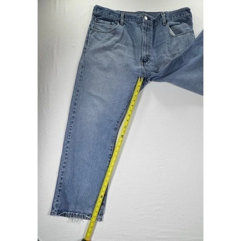 Levi Strauss 505 Jeans‎ Mens Light Wash Straight Fit Denim Pants Size 40x30